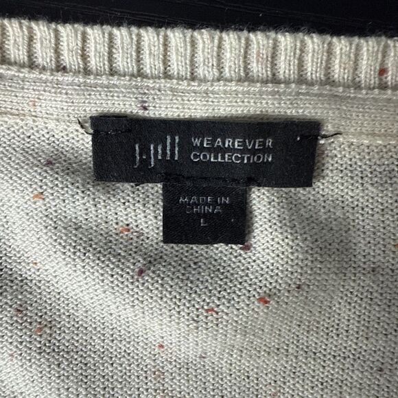 JJill Wearever Womens Sweater Large Oatmeal Minimalist Lightweight Classic - Picture 8 of 9